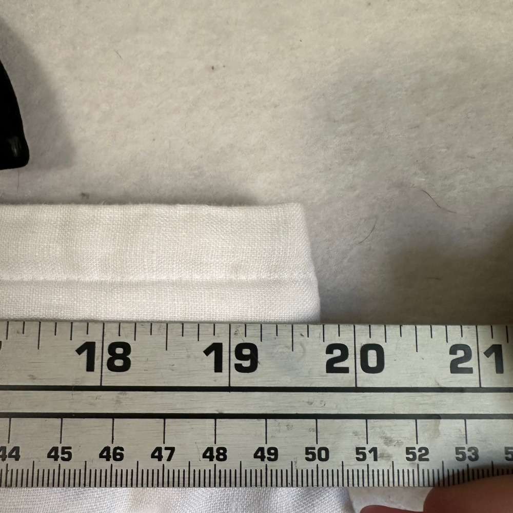 Long Tall Sally White 100% Linen Wide Leg Drawstring Pants Tall Sz 16 Inseam 34 - Picture 2 of 6